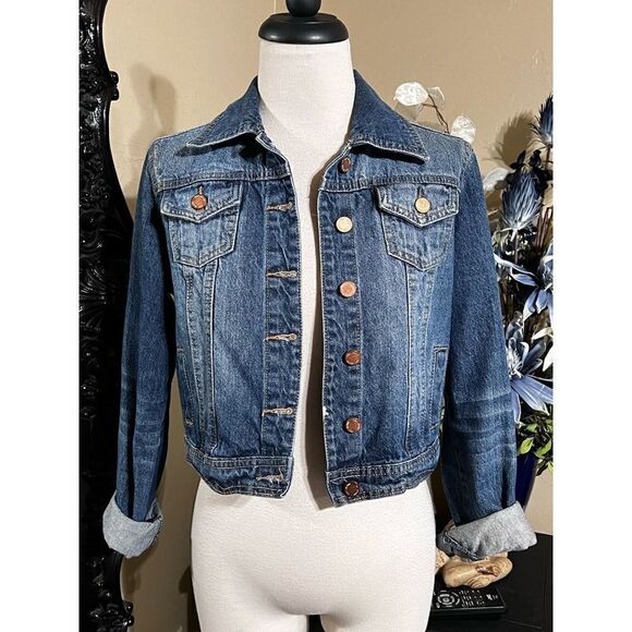 YMI Jeans Cropped Denim Jacket Size Small - Picture 1 of 3